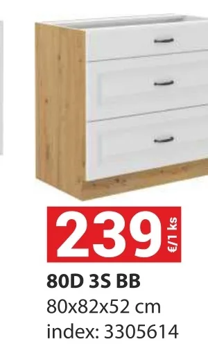 Kuchynská skrinka Stilo 80D 3S BB