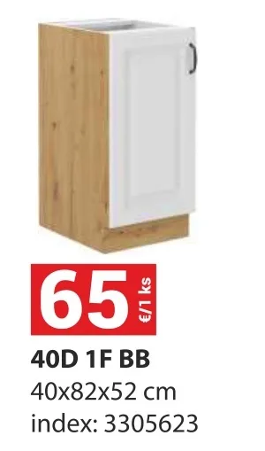 Kuchynská skrinka Stilo 40D 1F BB