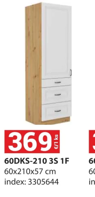 Kuchynská skrinka Stilo 60DKS-210 3S 1F