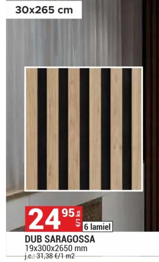 Akustický lamelový panel Dub Saragossa