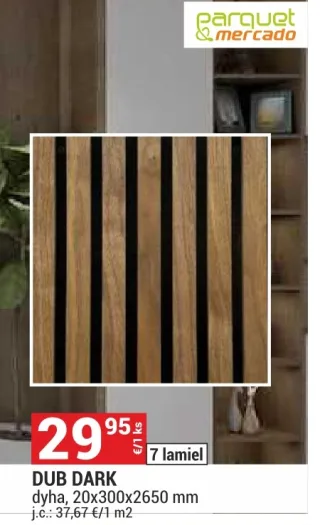 Akustický lamelový panel Dub Dark