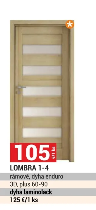 Interiérové dvere Lombra 1–4 laminolack