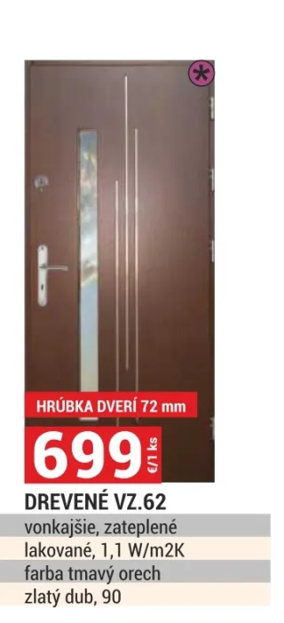 Vchodové dvere Drevené vz.62