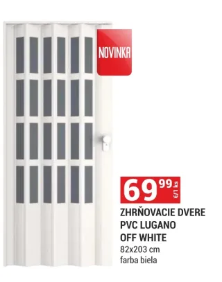 Zhrňovacie dvere PVC Lugano Off White