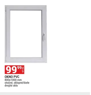 Okno PVC 800×1000 mm