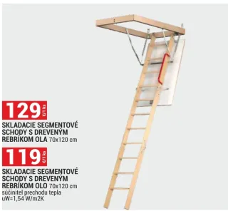 Skladacie segmentové schody OLA
