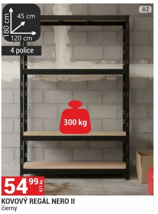 Kovový regál Nero II