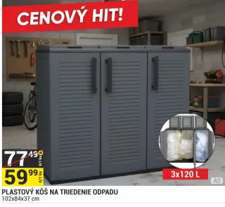 Plastový kôš na triedenie odpadu