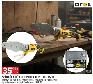 Zváračka rúr PE PP Drel CON-EHD-1500