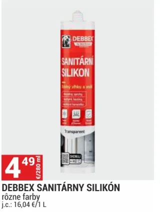 Debbex sanitárny silikón