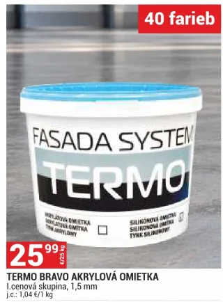 Termo Bravo akrylová omietka