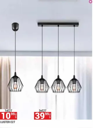 Luster drôtený 3×E27