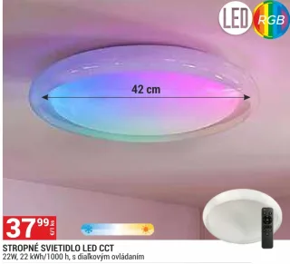 Stropné svietidlo LED CCT RGB