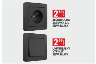 Vypínač Silva Black
