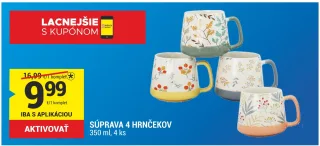 Súprava 4 hrnčekov