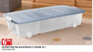 Úložný box na kolieskach s vekom 32 l