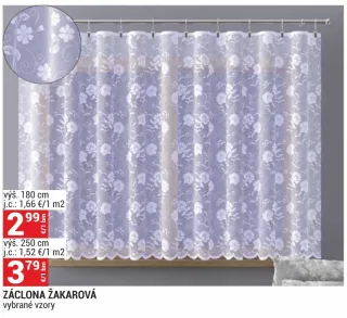 Záclona žakarová výška 180 cm