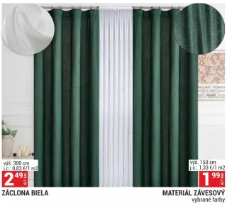 Materiál závesový výška 150 cm
