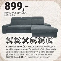 Rohová sedačka MALAGA