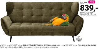 Trojmiestna pohovka ARIANA