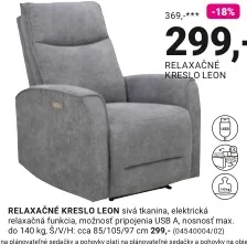 Relaxačné kreslo LEON