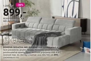 Rohová sedačka MELBOURNE