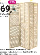 Paraván ELIZABETH