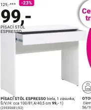 Písací stôl ESPRESSO