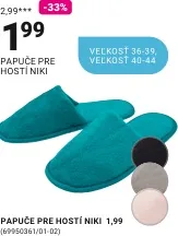 Papuče pre hostí NIKI 36–39