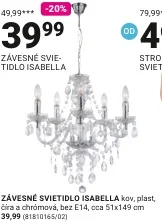 Závesné svietidlo ISABELLA