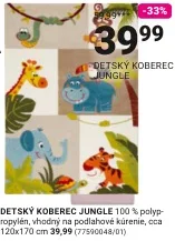Detský koberec JUNGLE 120 × 170 cm