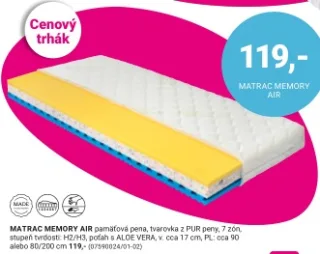 Matrac MEMORY AIR 80 × 200 cm