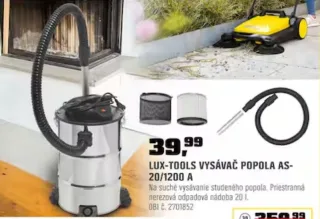 LUX-TOOLS vysávač popola AS-20/1200 A