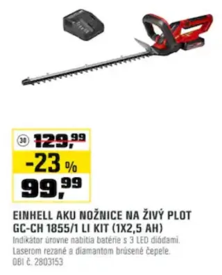 Einhell aku nožnice na živý plot GC-CH 1855/1 LI Kit