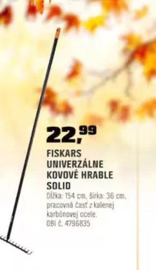 Fiskars univerzálne kovové hrable Solid