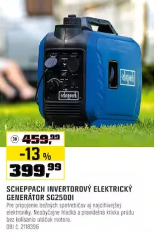 Scheppach invertorový generátor SG2500i