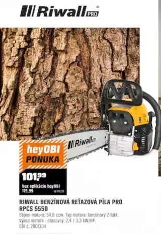Riwall benzínová reťazová píla PRO RPCS 5550