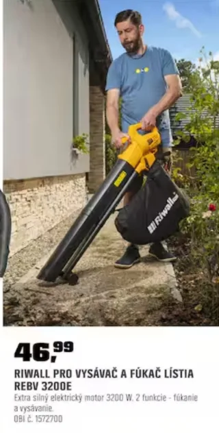Riwall PRO vysávač a fúkač lístia REBV 3200E