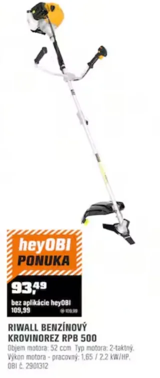 Riwall benzínový krovinorez RPB 500