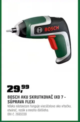 Bosch aku skrutkovač IXO 7 súprava Flexi