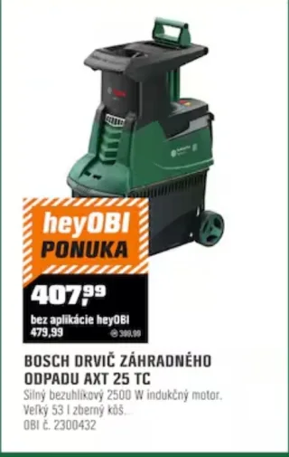 Bosch drvič záhradného odpadu AXT 25 TC
