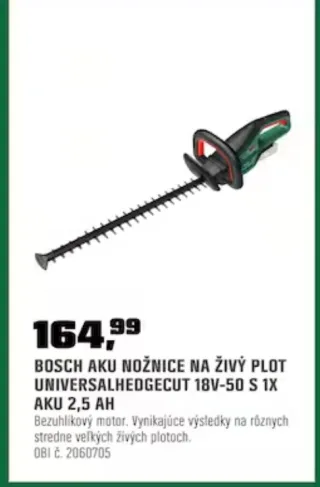 Bosch aku nožnice na živý plot UniversalHedgeCut 18V-50 s aku 2,5 Ah