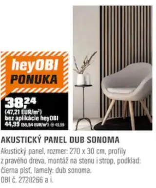Akustický panel Dub Sonoma