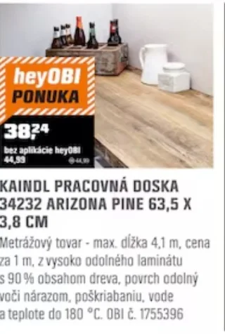 Kaindl pracovná doska 34232 Arizona Pine