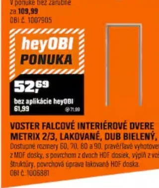 Voster zárubňa k dverám Metrix