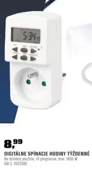 Digitálne spínacie hodiny týždenné