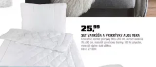 Set vankúša a prikrývky Aloe Vera