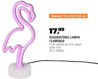 Dekoratívna lampa Flamingo