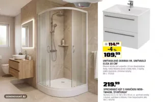 Sprchovací kút M90-TM40W s vaničkou štvrťkruh