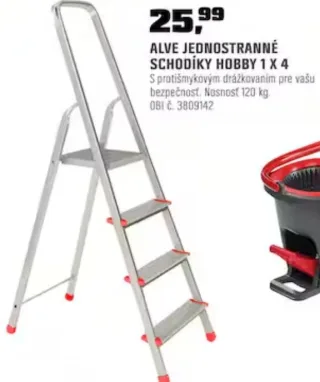 Alve jednostranné schodíky Hobby 1×4